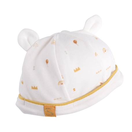 Lot bonnet et moufles bébé en coton - sunlight Blanc 2 - vertbaudet enfant 