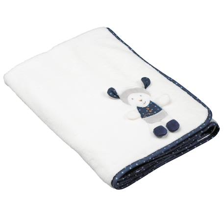 Couverture bébé en velours - merlin Blanc 1 - vertbaudet enfant 