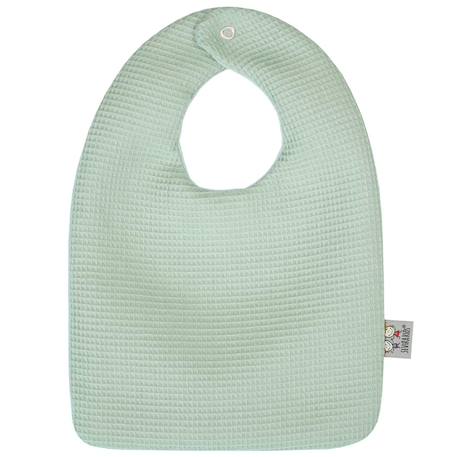 Bavoir en coton nid d'abeille Beige+Bleu+Écru+Gris clair+Rose+Vert 13 - vertbaudet enfant 