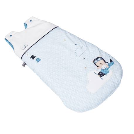 Gigoteuse bébé ouatinee en coton - lazare Blanc/bleu+Bleu foncé/bleu 1 - vertbaudet enfant 
