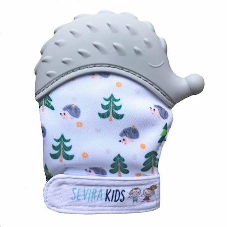 Moufle de dentition en silicone alimentaire hérisson Bleu+Gris+Rose 7 - vertbaudet enfant 