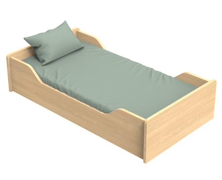 Lit bébé évolutif - little big bed en bois décor chêne miel - cannelle Beige+Marron 2 - vertbaudet enfant 