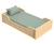 Lit bébé évolutif - little big bed en bois décor chêne miel - cannelle Beige+Marron 2 - vertbaudet enfant 