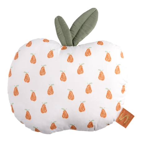 Coussin déco pomme en coton - botanica Blanc 1 - vertbaudet enfant 