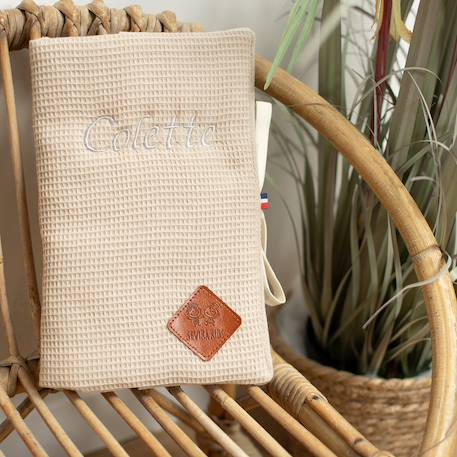 Protège carnet de santé en nid d'abeille Beige+Bleu+Écru+Rose 2 - vertbaudet enfant 