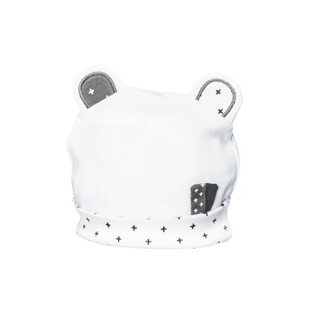 Bonnet de naissance en coton - chao chao Blanc 1 - vertbaudet enfant 