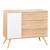 Commode 1 porte 3 tiroirs en bois - seventies Blanc+Blanc/marron 5 - vertbaudet enfant 