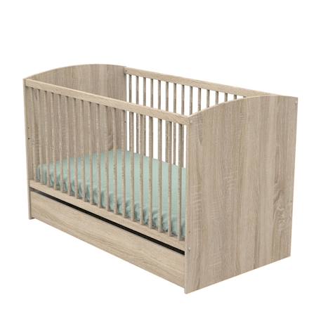 Lit bébé évolutif - access Marron+Marron/blanc 2 - vertbaudet enfant 