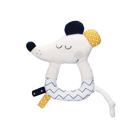 Hochet en velours - hello Blanc 1 - vertbaudet enfant 
