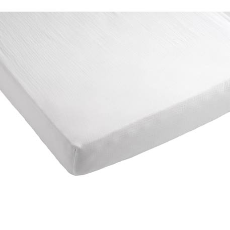 Lot de 2 draps housse rectangle en coton - original Blanc+Bleu ciel+Bleu nuit+Jaune+Rose 1 - vertbaudet enfant 