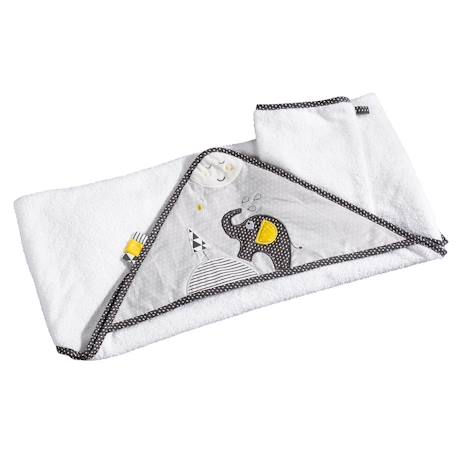 Sortie de bain et son gant en coton - babyfan Blanc 1 - vertbaudet enfant 