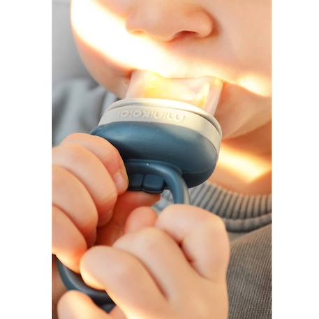 Grignoteur bébé en silicone innovant Bleu marine+Caramel+Vert amande 3 - vertbaudet enfant 