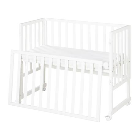 Berceau cododo 3en1 avec matelas et barrière safe asleep Blanc+Gris taupe 1 - vertbaudet enfant 