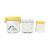Lot de 3 panieres gigognes en coton - pluche et pompon Blanc 1 - vertbaudet enfant 