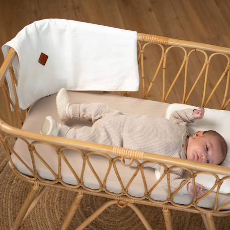 Couverture légère en lin lavé Beige+Écru+Vert de gris 15 - vertbaudet enfant 