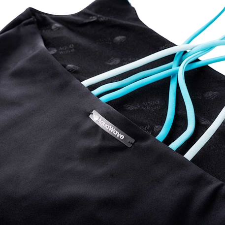 Maillot de bain 1 pièce harma nylon Noir / bleu clair vif 3 - vertbaudet enfant 