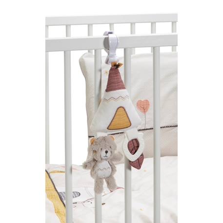 Jouet d'activités enfant tipi en velours - timouki Blanc 1 - vertbaudet enfant 