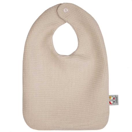 Bavoir en coton nid d'abeille Beige+Bleu+Écru+Gris clair+Rose+Vert 1 - vertbaudet enfant 