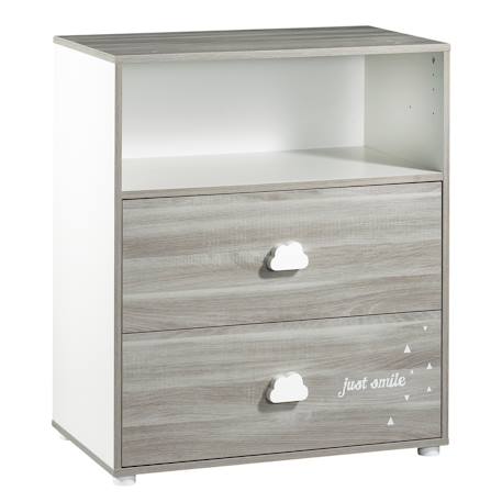 Commode à langer en bois - smile Beige+Gris 6 - vertbaudet enfant 