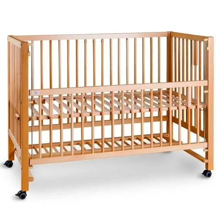 Lit bébé cododo évolutif  hajo en bois Blanc+Natural 8 - vertbaudet enfant 