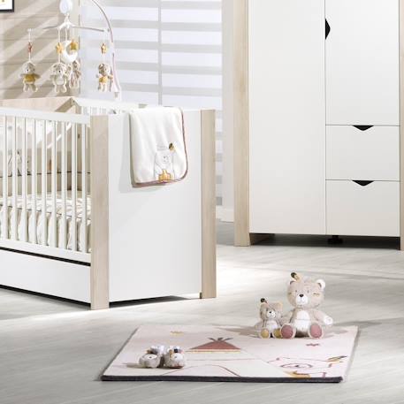 Tapis de chambre enfant tipi en acrylique - timouki Beige 2 - vertbaudet enfant 