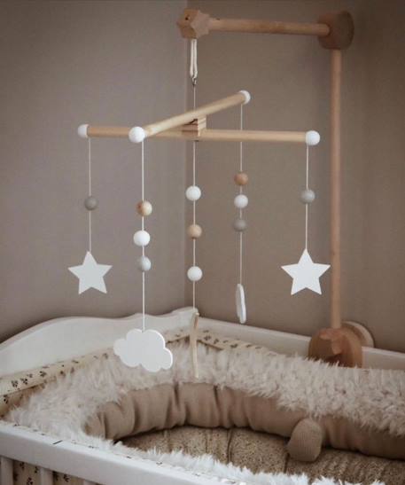 Support de bras mobile universel en bois pour lit bébé Blanc 2 - vertbaudet enfant 
