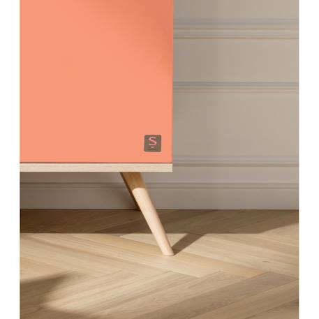 Armoire 3 portes 1 niche - boreale Gris+Orange 7 - vertbaudet enfant 