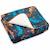 Couverture réversible wax fleurs de mariage Bleu+Rouge 1 - vertbaudet enfant 