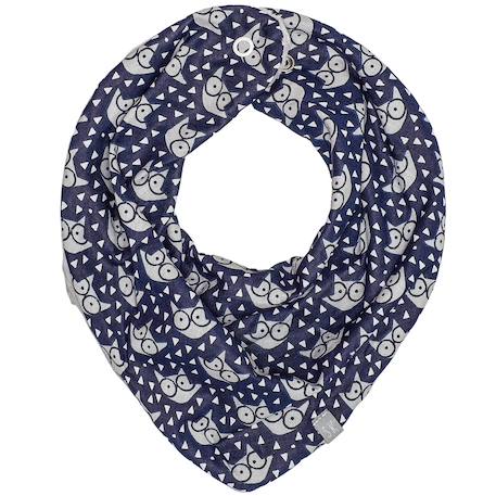 Bavoir bandana cache-cou réversible eli Bleu+Bleu marine 7 - vertbaudet enfant 