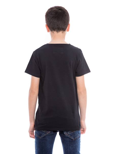 T-shirt col rond nomade garçon Blanc+Noir 6 - vertbaudet enfant 