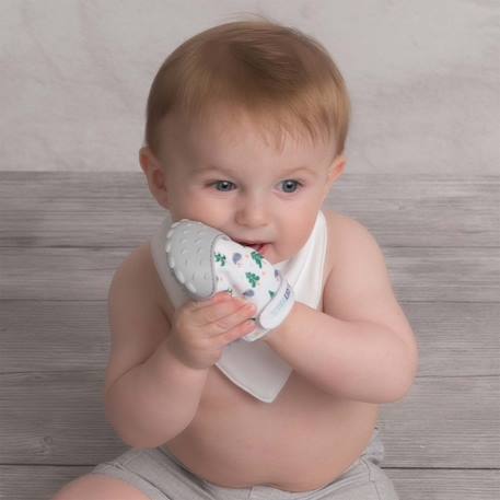 Moufle de dentition en silicone alimentaire hérisson Bleu+Gris+Rose 8 - vertbaudet enfant 