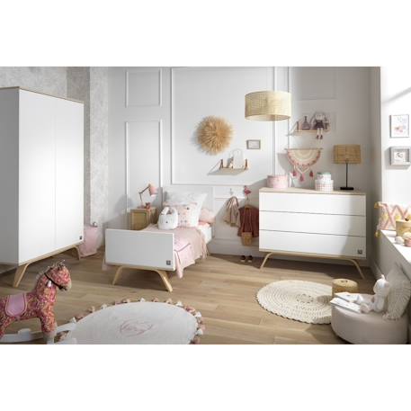 Lit bébé évolutif en bois - serena Blanc 4 - vertbaudet enfant 