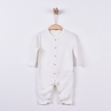 Combinaison bébé en tricot de coton bio Bleu+Écru+Natural+Rose 6 - vertbaudet enfant 