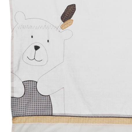 Rideau à pattes en coton - timouki Beige 2 - vertbaudet enfant 