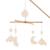 Mobile musical bébé en bois avec 4 jouets - uni petale Beige+Rose+Rouge+Vert 2 - vertbaudet enfant 