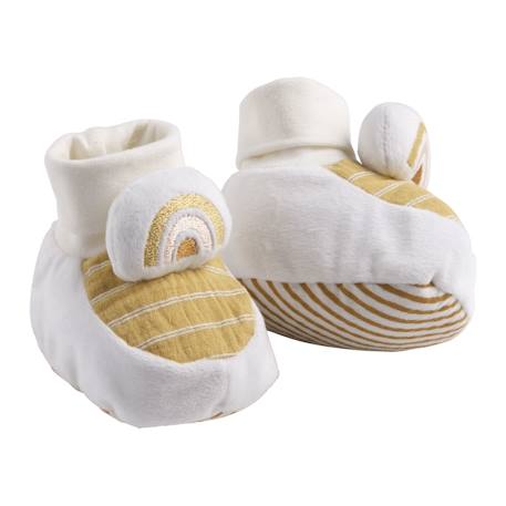Chaussons bébé en velours - sunlight Blanc 1 - vertbaudet enfant 
