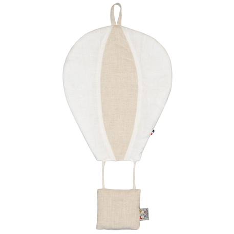 Montgolfière murale décorative en lin Beige+Pêche+Vert 1 - vertbaudet enfant 