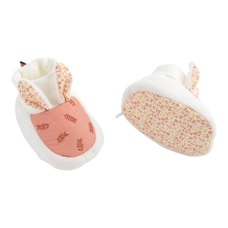 Chaussons bébé en velours - esmee Blanc 2 - vertbaudet enfant 