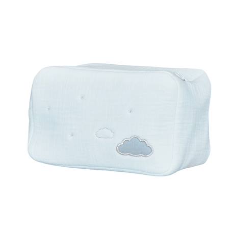 Trousse de toilette en coton bio - lily Blanc+Bleu 5 - vertbaudet enfant 