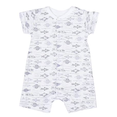 Combishort bébé en coton bio ocean Gris 1 - vertbaudet enfant 