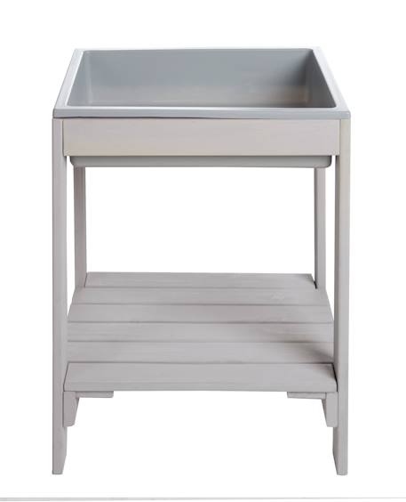 Table sable et eau minimaliste en bois massif Bois naturel+Gris+Teck 7 - vertbaudet enfant 