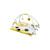 Tapis d'eveil en velours - pluche et pompon Blanc 1 - vertbaudet enfant 