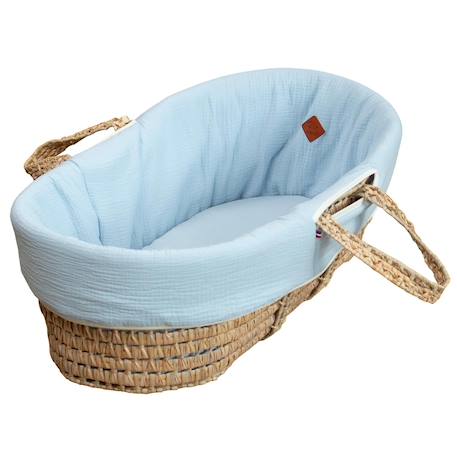 Habillage de couffin en gaze de coton jeanne Beige+Blanc+Bleu+Camel+Écru+Gris clair+Rose+Terracotta+Vert de gris 12 - vertbaudet enfant 