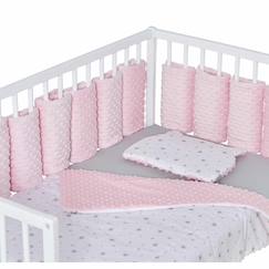 Linge de maison et décoration-Linge de lit bébé-Tour de lit modulable 10 pièces extra doux minky