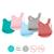 Bavoir récupérateur en silicone Gris+Rose 5 - vertbaudet enfant 