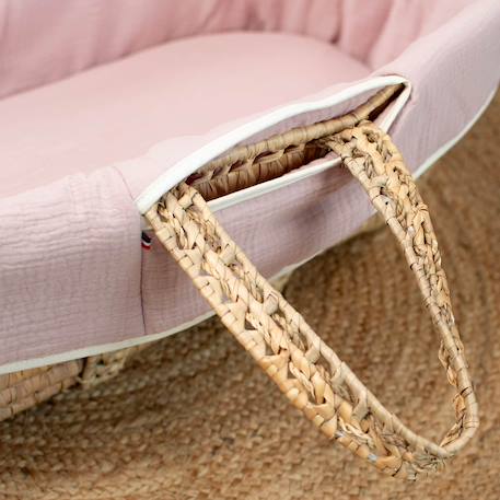 Habillage de couffin en gaze de coton jeanne Beige+Blanc+Bleu+Camel+Écru+Gris clair+Rose+Terracotta+Vert de gris 34 - vertbaudet enfant 