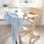 Chaise haute évolutive en bambou fsc® avec plateau repas nature up Anthracite - naturel+Blanc - naturel+Bois naturel 18 - vertbaudet enfant 