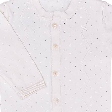 Combinaison bébé en tricot de coton bio Bleu+Écru+Natural+Rose 10 - vertbaudet enfant 