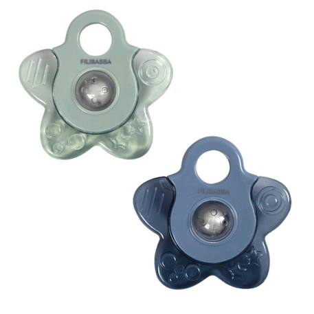 Lot de 2 anneaux de dentition réfrigérants étoiles Bleu+Gris+Rose 1 - vertbaudet enfant 