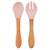 Set de couverts bébé fourchette et cuillère Caramel+Rose clair+Terracotta 7 - vertbaudet enfant 